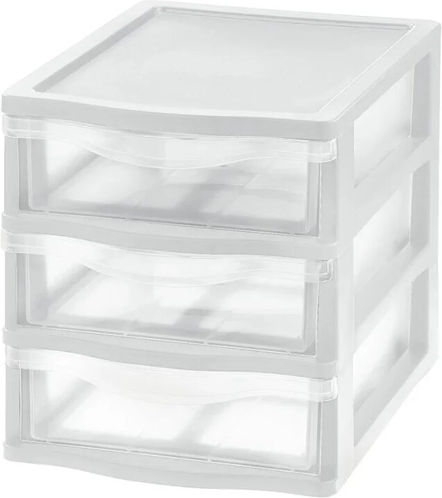 tontarelli cassettiera a colonna l 26.8 x p 37 x h 31.6 cm bianco