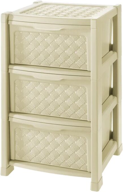 tontarelli cassettiera a colonna arianna 3 cassetti l 39 x p 38.5 x h 63.5 cm bianco