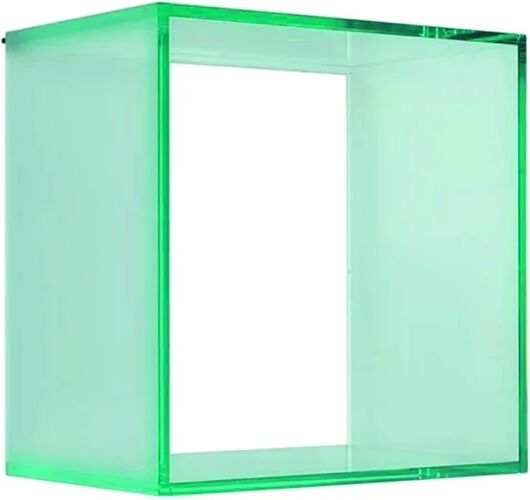 leroy merlin mensola a muro kubo q cubo in vetro l 28 x h 28 x p 28 cm verde satinato