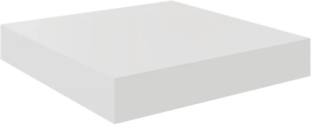 spaceo mensola a muro tamburata  dritto in mdf l 23 x h 3.8 x p 23.5 cm bianco