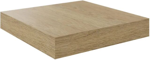 spaceo mensola a muro tamburata  dritto in mdf l 23 x h 3.8 x p 23.5 cm rovere