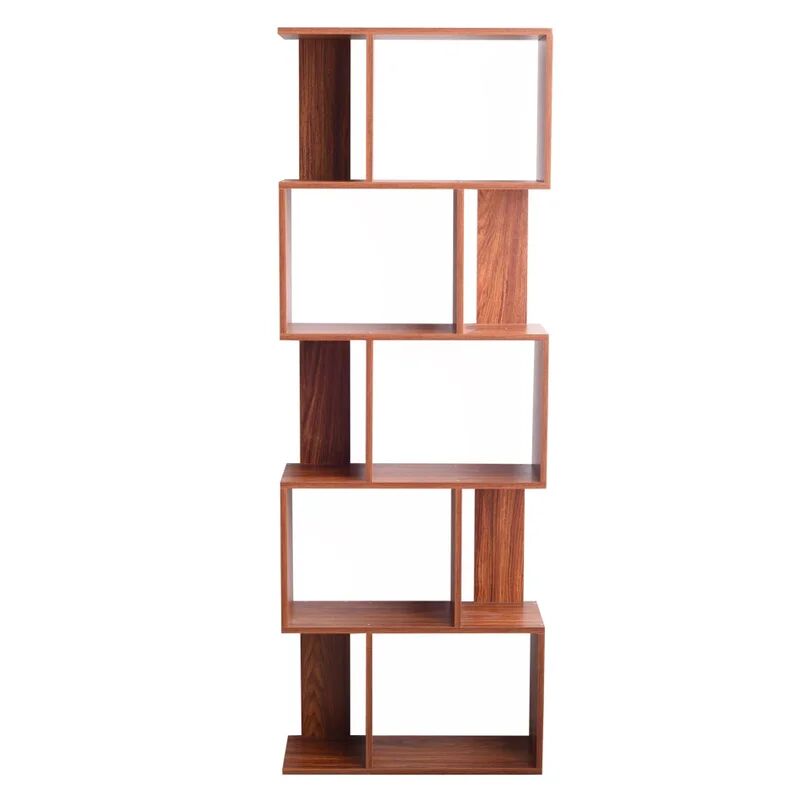 leroy merlin libreria 5 ripiani scaffale l 60 x p 24 x h 169 cm marrone, portata per ripiano 5 kg