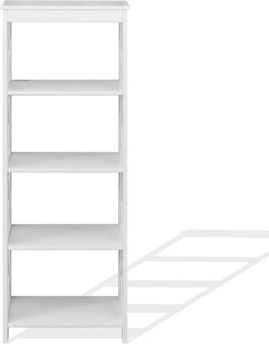 leroy merlin libreria 4 ripiani scaffale l 45 x p 30 x h 122 cm bianco, portata per ripiano 5 kg