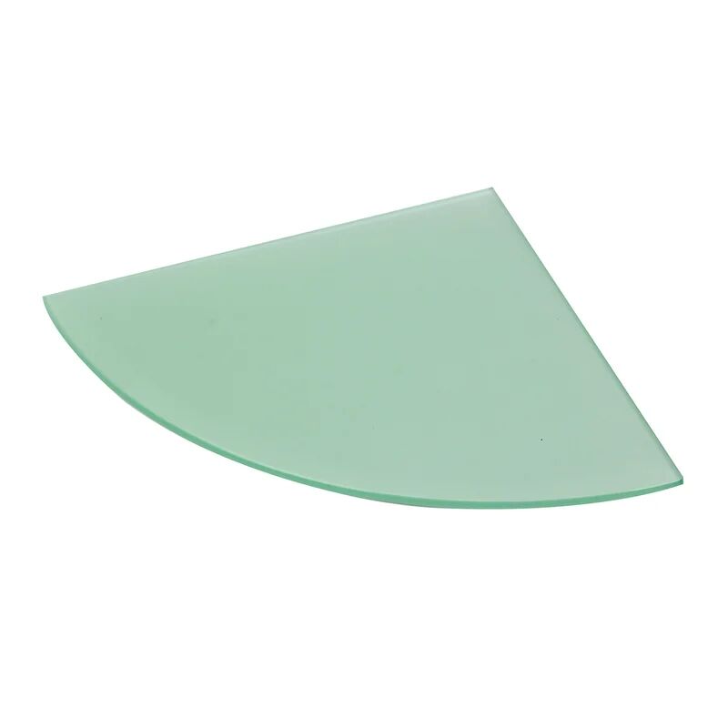 leroy merlin mensola a muro a forma di ventaglio ad angolo in vetro l 25 x h 0.5 x p 25 cm verde