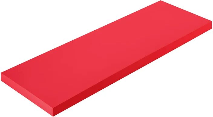 sanitec mensola a muro spaceo dritto in mdf l 80 x h 3.8 x p 25 cm rosso