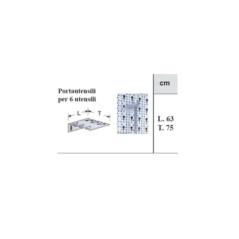 connex 66393 -elementsystem - reggimensola a 2 ganci nera mm 300