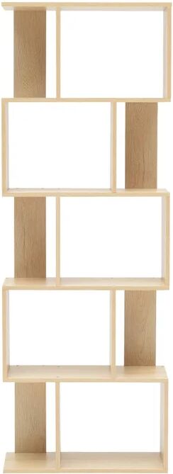 rebecca mobili mobili rebecca libreria scaffale 5 ripiani legno beige moderno 172,5x60x24