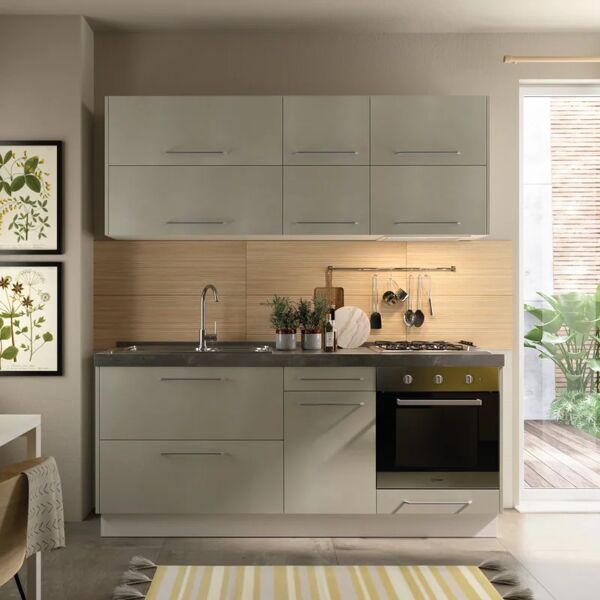 delinia id cucina in kit  amsterdam 01 l 195 cm