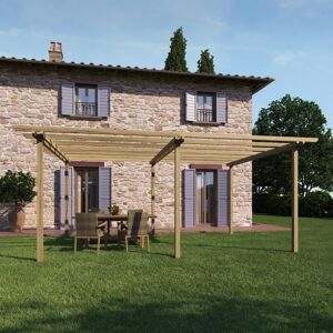 Leroy Merlin Pergola Melon in legno struttura naturale L 600 x P 390 x H 249 cm