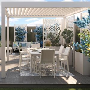 Leroy Merlin Pergola motorizzata Spell in alluminio struttura bianco L 300 x P 296 x H 244 cm