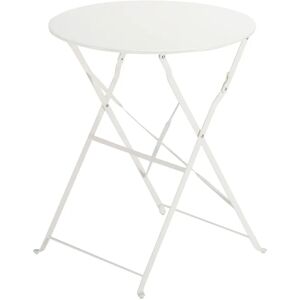 NATERIAL Tavolo da pranzo per giardino Flora struttura e superficie in Acciaio  beige per 2 persone Ø 60 cm