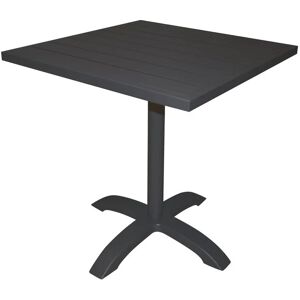 Leroy Merlin Tavolo da pranzo per giardino struttura e superficie in Alluminio  antracite per 4 persone 70x70cm