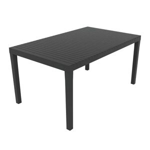 Leroy Merlin Tavolo da pranzo per giardino Palau struttura e superficie in Polipropilene  antracite per 6 persone 150x90cm