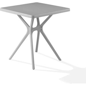 NEW GARDEN Tavolo da pranzo per giardino Hugo struttura e superficie in Polipropilene  grigio per 4 persone 70x70cm