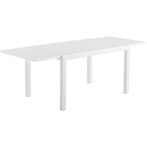 NATERIAL Tavolo da giardino allungabile Lyra  in alluminio bianco per 6 persone 130/214x90cm