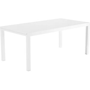 NATERIAL Tavolo da giardino allungabile Lyra  in alluminio bianco per 8 persone 180/262x96cm