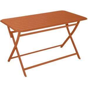 NATERIAL Tavolo da pranzo per giardino Idaho struttura e superficie in Alluminio  arancione per 4 persone 130x75cm