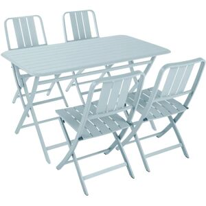 NATERIAL Tavolo da pranzo per giardino Idaho struttura e superficie in Alluminio  per 4 persone 130x75cm