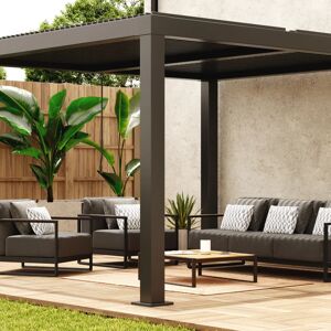 NATERIAL Pergola Clima in alluminio struttura grigio L 358 x P 313 x H 229 cm