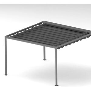 TEMPOTEST PARA' Pergola Alicudi in alluminio struttura grigio antracite L 400 x P 400 x H 250 cm