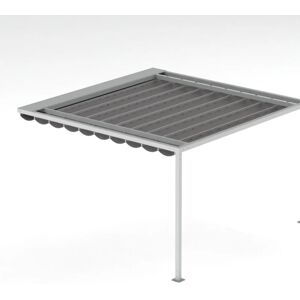 TEMPOTEST PARA' Pergola addossata Alicudi in alluminio struttura bianco L 400 x P 400 x H 250 cm