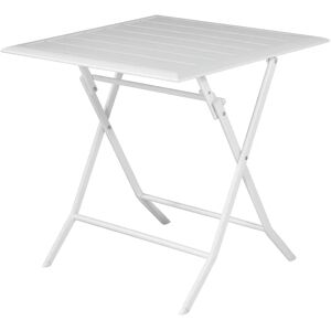 Leroy Merlin Tavolo da pranzo per giardino struttura e superficie in Alluminio  bianco per 2 persone 60x60cm