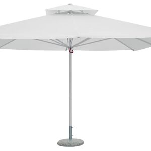 Leroy Merlin Ombrellone a palo centrale Push up L 400 x 400 cm con telo bianco