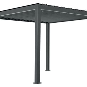 Leroy Merlin Pergola GAZ 511G in alluminio struttura grigio antracite L 400 x P 300 x H 260 cm