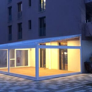 Leroy Merlin Pergola addossata motorizzata Demetra in alluminio struttura bianco L 300 x P 400 x H 300 cm