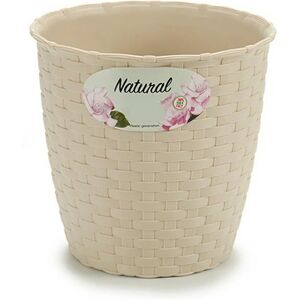 Stefanplast Vaso Plastica Natural Cammello (14 X 12,5 X 14 Cm)