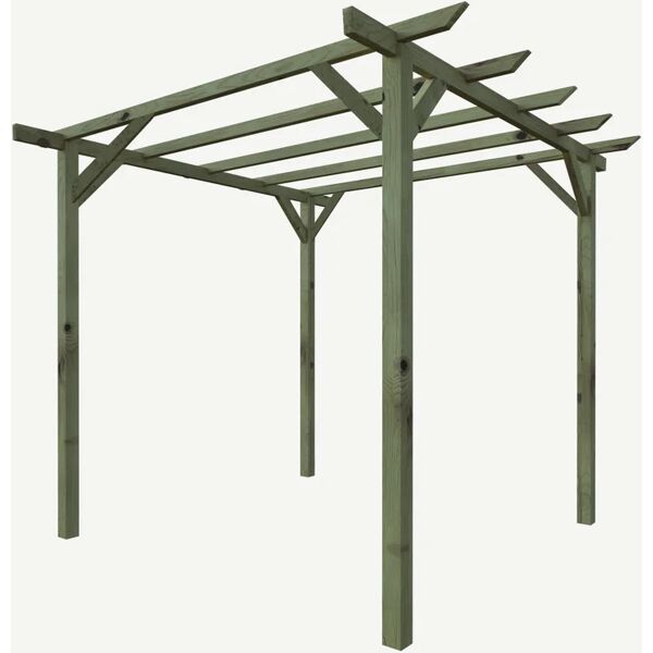 leroy merlin pergola singola trave impregnata fsc in legno massello struttura naturale l 300 x p 300 x h 247 cm