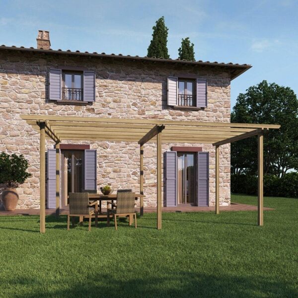 leroy merlin pergola melon in legno struttura naturale l 600 x p 300 x h 249 cm