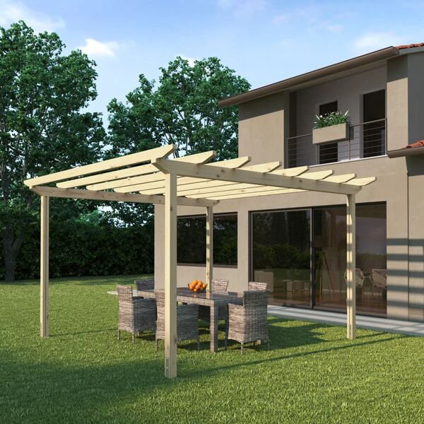 leroy merlin pergola eagle in legno struttura marrone l 417.6 x p 417.6 x h 268 cm