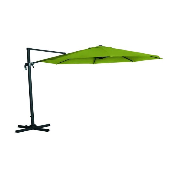 naterial ombrellone decentrato thalia  Ø 300 cm con telo verde mela