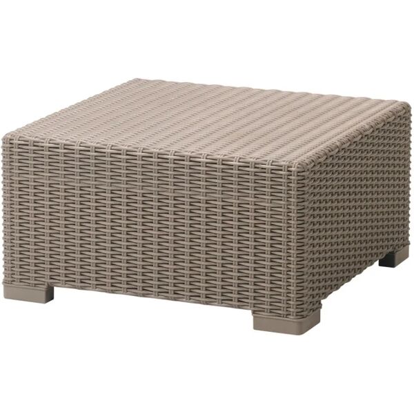 keter tavolino da esterno california struttura e superficie in resina  beige per 4 persone 68x68cm