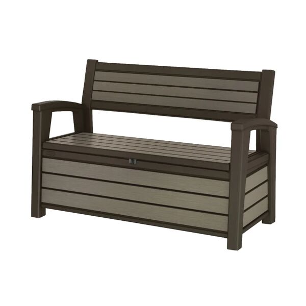 keter baule panchina  storage bench in polipropilene antracite 139 x 63.8 cm