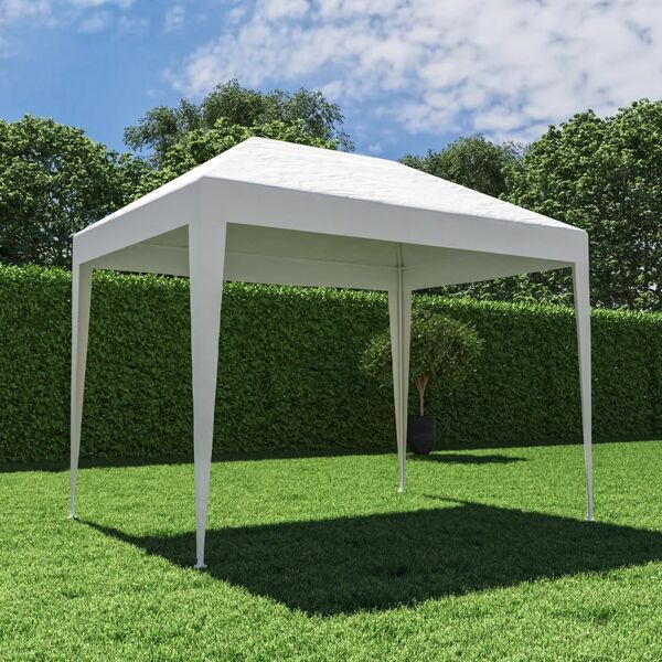 leroy merlin gazebo sero in acciaio struttura bianco, copertura bianco l 295 x p 195 x h 244 cm