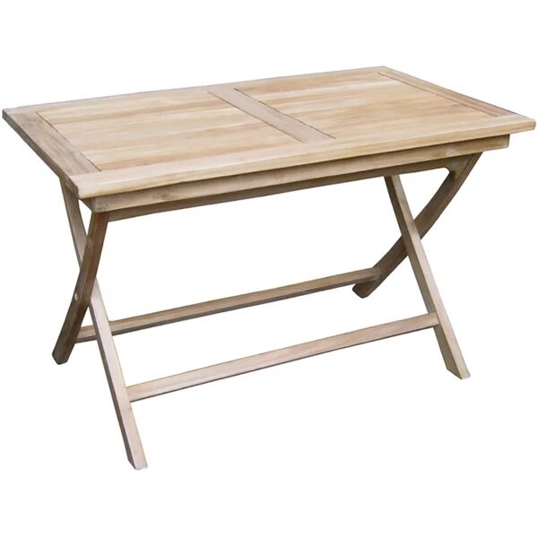 leroy merlin tavolo da pranzo per giardino struttura e superficie in teak  per 4 persone 120x70cm