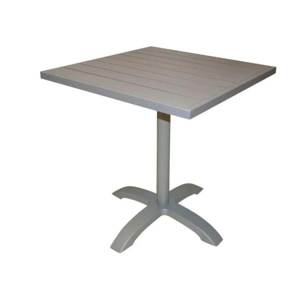 leroy merlin tavolo da pranzo per giardino struttura e superficie in alluminio  per 4 persone 70x70cm