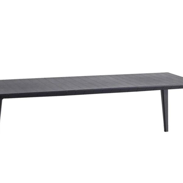 keter tavolo da pranzo per giardino lima struttura e superficie in resina  antracite per 8 persone 235x98cm