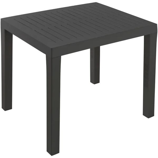 leroy merlin tavolo da pranzo per giardino club struttura e superficie in polipropilene  antracite per 4 persone 78x65cm