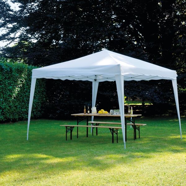 leroy merlin gazebo in ferro struttura bianco, copertura bianco l 300 x p 300 x h 262 cm