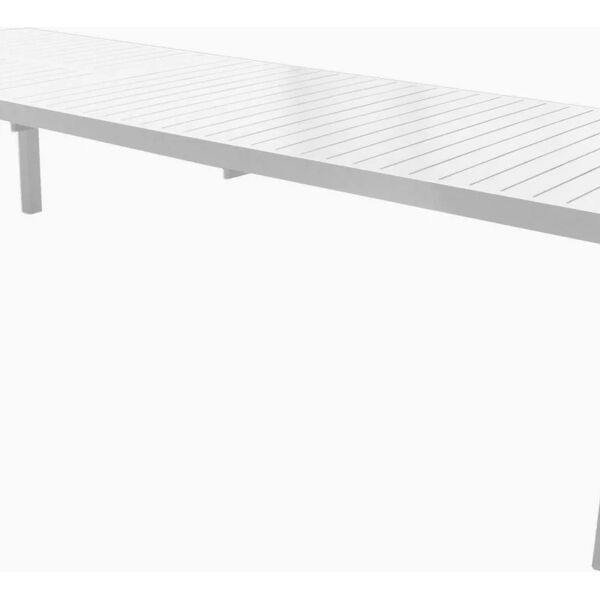 leroy merlin tavolo da giardino allungabile in alluminio bianco per 12 persone 200/300x100cm