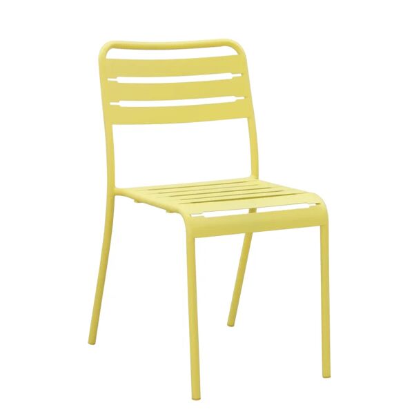 leroy merlin set tavolo e sedie in acciaio per 4 persone,  giallo