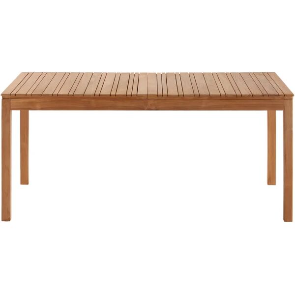 naterial tavolo da giardino allungabile ribeira  in teak marrone per 8 persone 180/240x100cm