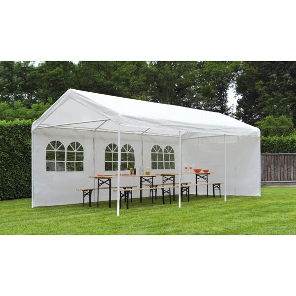 leroy merlin gazebo garden - car parking in ferro, copertura bianco l 600 x p 300 x h 266 cm