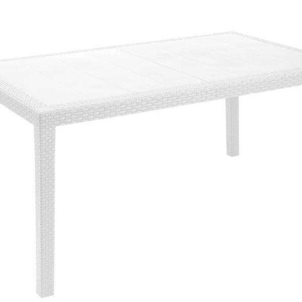 leroy merlin tavolo da pranzo per giardino struttura e superficie in polipropilene  bianco per 6 persone 150x90cm