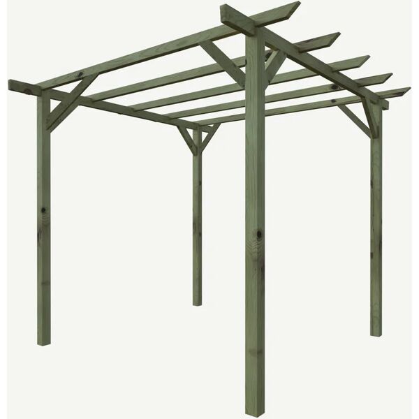 leroy merlin pergola singola trave impregnata fsc in legno massello struttura naturale l 300 x p 400 x h 247 cm