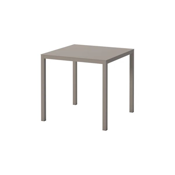 fiam tavolo da pranzo per giardino aria struttura e superficie in alluminio  marrone per 2 persone 70x70cm