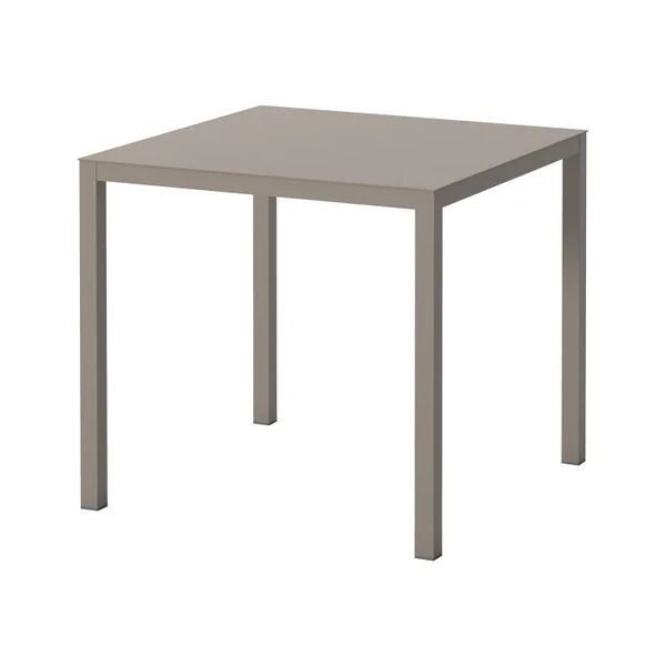 fiam tavolo da pranzo per giardino aria struttura e superficie in alluminio  marrone per 2 persone 80x80cm